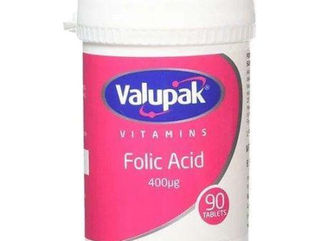 Valupak Folic Acid Tablets 400mcg Pack of 90 Online Sale