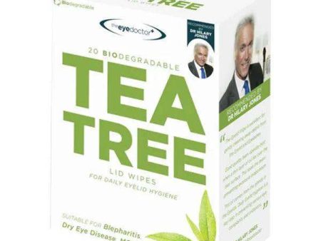 The Eye Doctor Biodegradable Tea Tree Lid Wipes Pack of 20 For Discount