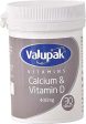 Valupak Calcium With Vitamin D Tablets 400mg Pack of 30 on Sale