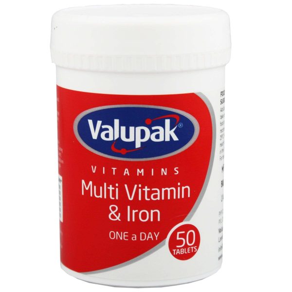 Valupak Multivitamin & Iron Tablets Pack of 50 Supply