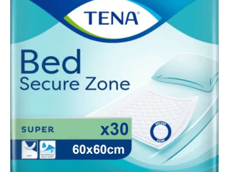 TENA Bed Secure Zone Pad 60cm x 60cm Super Pack of 30 Online Sale