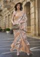 Lovely Off White Polly Brasso Designer Saree - Emponline Discount