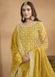 Chinnon Yellow Multicolor Embroidered Lehenga Style Suit - Emponline Fashion