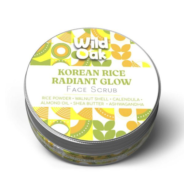 Wild Oak Korean Rice Radiant Glow Face Scrub For Discount