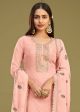 Blush Peach Swarovski Work & Embroidered Eid Wear Salwar Suit - Emponline For Sale