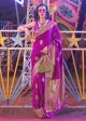 Beautiful Magenta Handloom Weaving Silk Saree - Emponline Hot on Sale