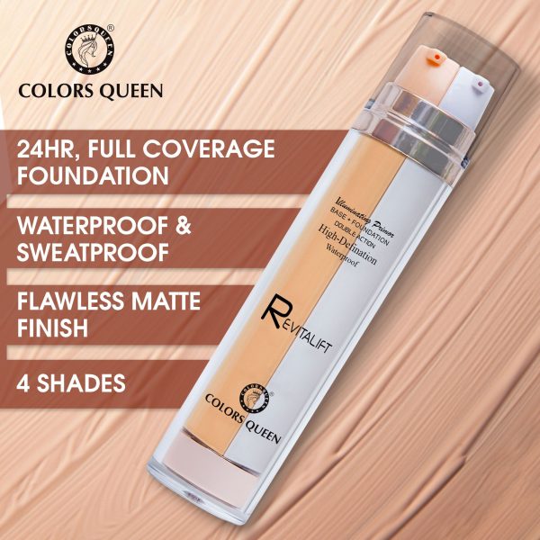 Colors Queen Revitalift Illuminating Primer Base + Foundation - 04 Beige Online now