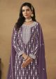 Radiant Purple Embroidered Wedding Festive Gharara Suit - Emponline Cheap