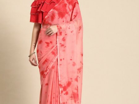 Ahalyaa Women s Traditional Semi Stitch Saree - Peach Online Hot Sale