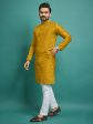 Yellow Kurta for Haldi Designer Silk Men s Kurta by Infinity Export Sale