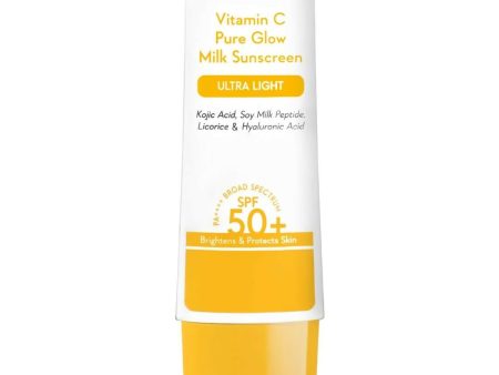 Wishcare Vitamin C Pure Glow Milk Sunscreen SPF 50 Online Hot Sale