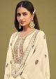 Off White Swarovski Work & Embroidered Eid Wear Salwar Suit - Emponline Online Sale