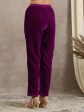 trueBrowns Wine Velvet Pant For Cheap