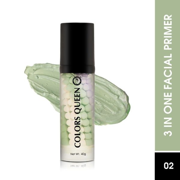 Colors Queen 3 in 1 Facial Primer - 02 Green Supply