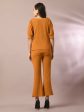 Myshka Women s Mustard Solid Party Parallel Trousers Hot on Sale