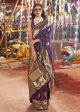 Beautiful Wine Handloom Weaving Silk Saree - Emponline Sale