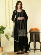 Myshka Women s Black Georgette Kurta & Skirt With Dupatta Party Sets For Discount