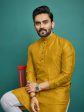 Yellow Kurta for Haldi Designer Silk Men s Kurta by Infinity Export Sale