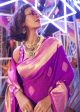 Beautiful Magenta Handloom Weaving Silk Saree - Emponline Hot on Sale