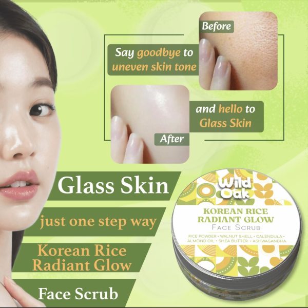 Wild Oak Korean Rice Radiant Glow Face Scrub For Discount