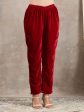 trueBrowns Red Velvet Pant Online Sale