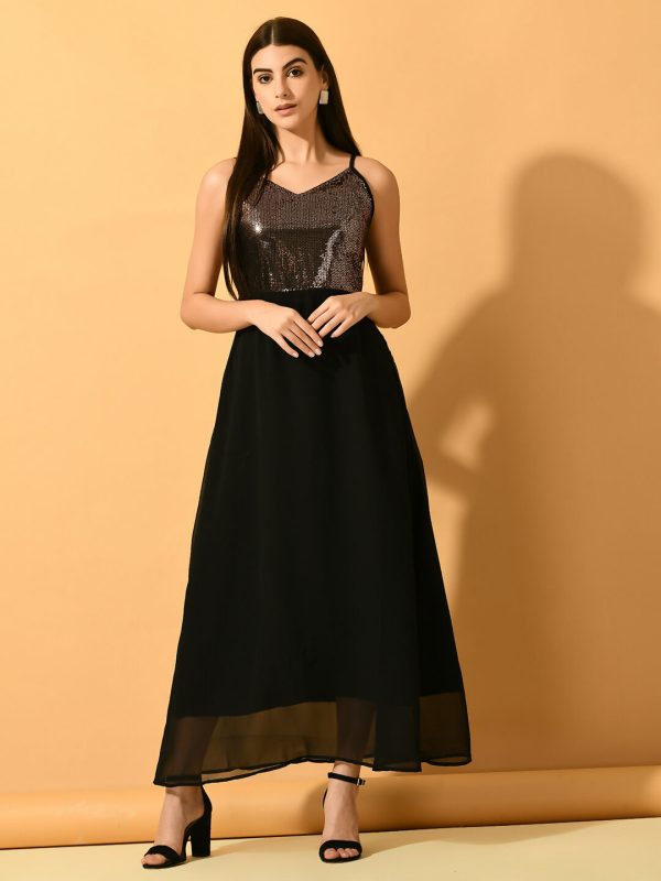 Myshka Women s Black Empire Party Dress Online Hot Sale