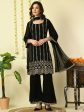 Myshka Women s Black Georgette Kurta & Palazzos With Dupatta Party Sets Online Hot Sale