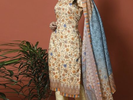 Aastha Fashion Women s Peach Cotton Digital Printed Festive Wear Designer Straight Suit Set Supply